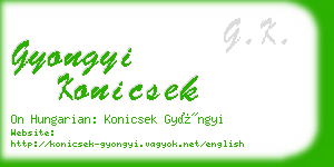 gyongyi konicsek business card